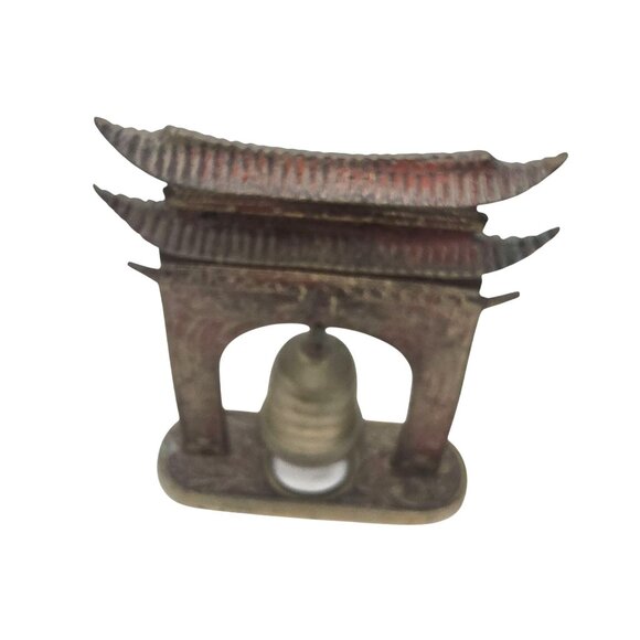 Vintage Asian-Inspired Decorative Brass Bell Pagoda Arch Design JE356 - Picture 2 of 6